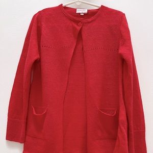 Spanish brand neck & neck red cardigan for girls size 6-7